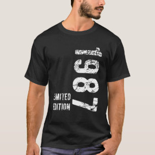 36 jaar oud 1987 36e verjaardag t-shirt