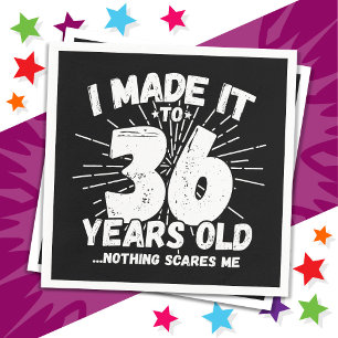 36 Jaar Oud Sarcastisch Meme Grappig 36e Verjaarda Servet