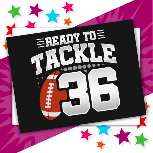 36 Jaar Oud Tackle Football Party 36e Verjaardag Briefkaart