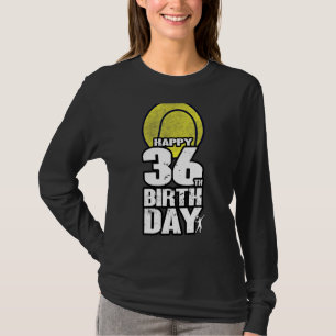 36 jaar oud tennis 36e verjaardag t-shirt