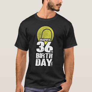 36 jaar oud tennis 36e verjaardag t-shirt