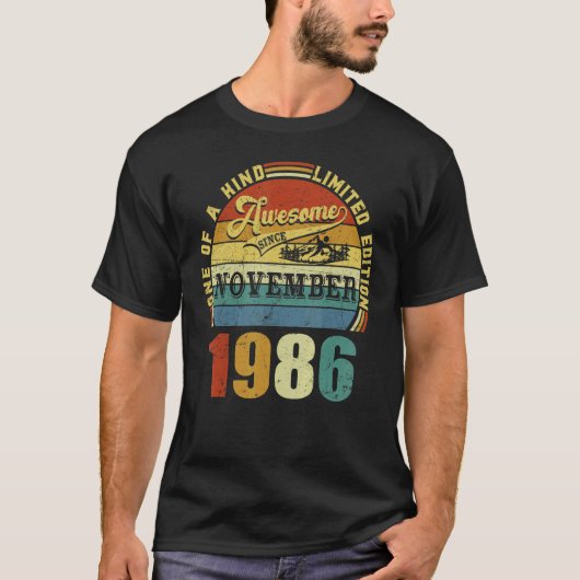 36 jaar oude grappigheid Geweldige sinds november  T-shirt (Voorkant)