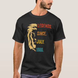 36 jaar oude legenda sinds juli 1986 36 jaar t-shirt