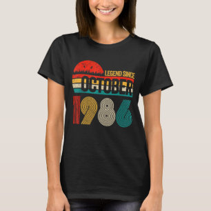 36 jaar oude leggende sinds oktober 1986 36e geboo t-shirt