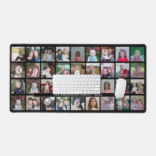 36 Photo Collage - 4 rangées 9 colonnes - noir (Clavier et souris)