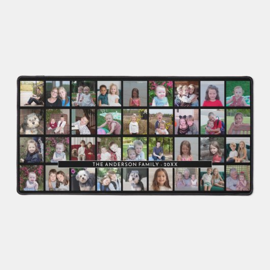 36 Photo Collage - 4 rangées 9 colonnes - noir (Recto)