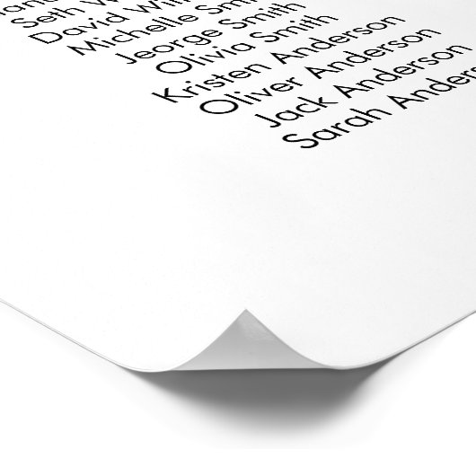 36 Tafels groot Vind uw zitplaatskaart Poster