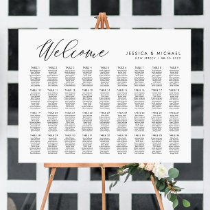 36 Tafels Groot Welkom Zitplaats Chart Plan Poster