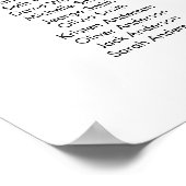 36 Tafels Groot Welkomstkaart Plan Poster (Hoek)