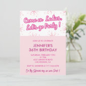 36 verjaardagsuitnodiging Sparkle Modern Kaart (Staand voorkant)