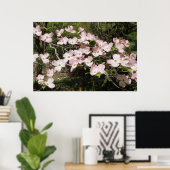 36"x24" Pink Dogwood Poster (Thuiskantoor)