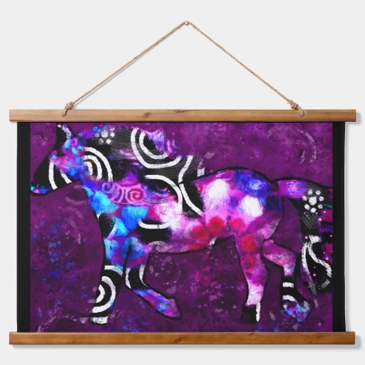 36 "x26" Set van twee wandtapijten Abstract Paarde Hangend Wandkleed (Voorkant 2)