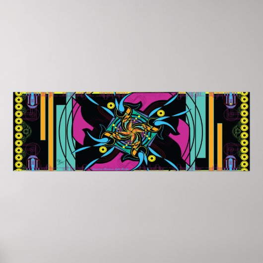 36 x 12-inch EPD: Lemurian Rainbow Light Bridge Poster (Voorkant)