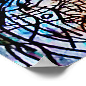 36"x 24"KLEURRIJK ABSTRACT ART-3 MATTE ART POSTER (Hoek)