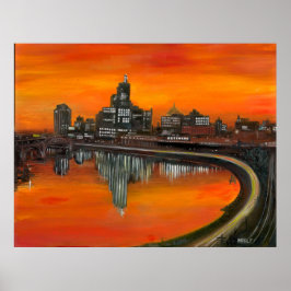 36" x 28" st paul 1965 Olie op gesso print MIKLE