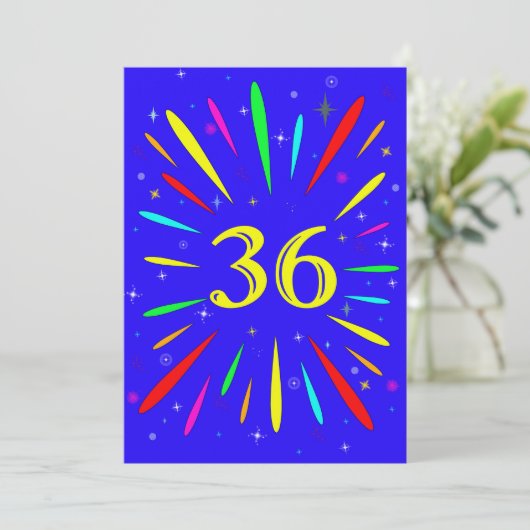 36e anniversaire Fête Invitation Explosion (Debout devant)