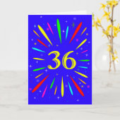 36e carte d'explosion d'anniversaire (Fleur jaune)