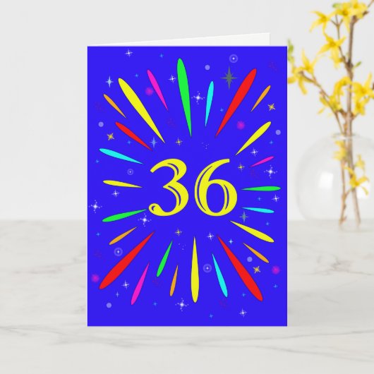36e carte d'explosion d'anniversaire (Fleur jaune)