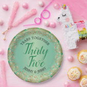 36e Jubileum papier met Jade Bord (Feest)