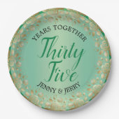 36e Jubileum papier met Jade Bord (Voorkant)