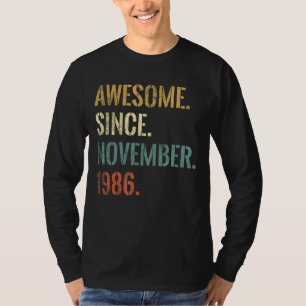 36e verjaardag 36 jaar oud Geweldige sinds 1 novem T-shirt