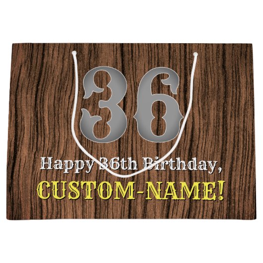 36e verjaardag: Country Western geïnspireerd uiter Groot Cadeauzakje (Voorkant)