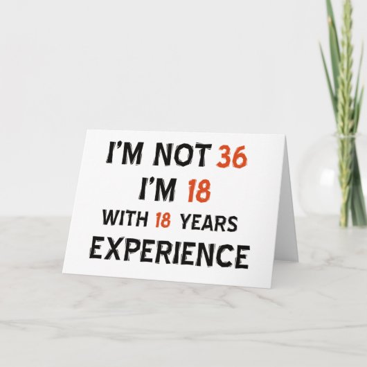 36e verjaardag design kaart (Voorkant)