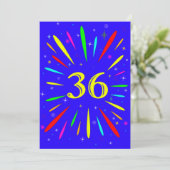 36e verjaardag Uitnodiging (Staand voorkant)