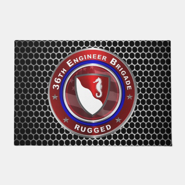 36e werktuigkundige brigade "Rugged" Deurmat (Voorkant)