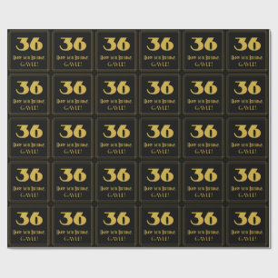 36ste verjaardag – Art Deco geïnspireerde uitstral Cadeaupapier