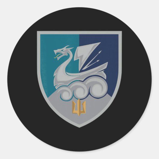 36th Naval Infantry Brigade (ukraine) Ukrainian Mi Ronde Sticker (Voorkant)