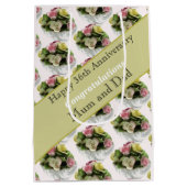 36th Wedding Jubileum bone china, bewerkbaar Medium Cadeauzakje (Achterkant)