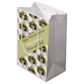 36th Wedding Jubileum bone china, bewerkbaar Medium Cadeauzakje (Achterkant Gekanteld)