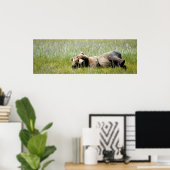 36x12 Poster Paper (Matte) de grizzli (Bureau à domicile)