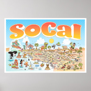 36x24 Zuid-Californië Poster