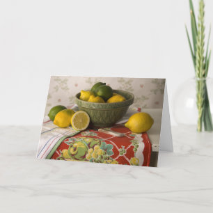 3728 Bowl of Lemons & Limes carte de fête des mère