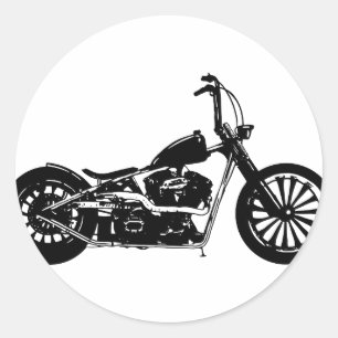 374 Chopper Bike Ronde Sticker