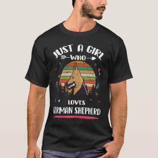 37 Gewoon een meisje dat Duitse Herdershonden leuk T-shirt