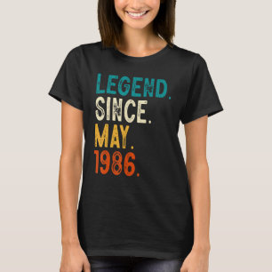 37 jaar oude legende sinds mei 1986 37e verjaardag t-shirt