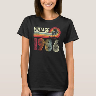 37 jaar Oude Mannen Vrouwen 1986 Retro 37th Birth T-shirt