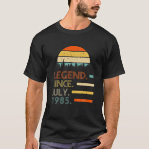 37 jaar oude Retro Birthday Gifts Legend from jul T-shirt