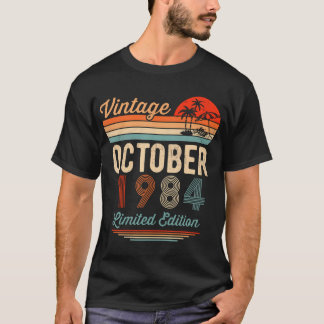 37-jarige 37e verjaardag Vintage oktober 1984 Mann T-shirt