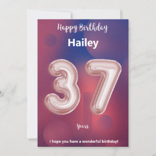 37-jarige Happy Birthday-kaart