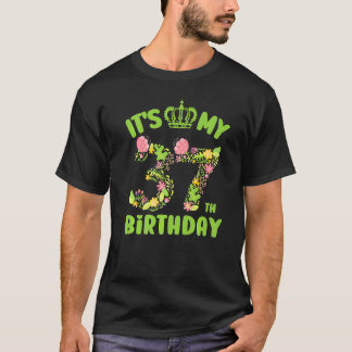 37-jarige vrouwen op de 37e verjaardag van de gebo t-shirt