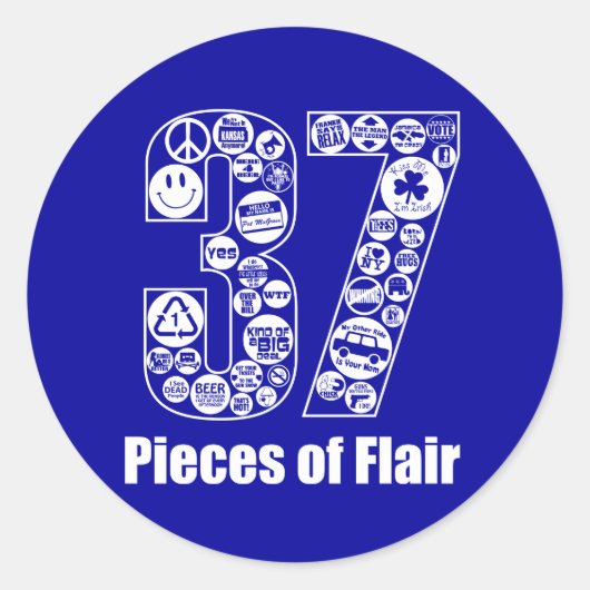37 Stukken Flair Ronde Sticker (Voorkant)