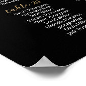 37 Tafels Vind uw Seat Black Zitkaarten Plan Poster (Hoek)