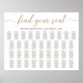37 Tafels Vind uw zitplaatskaart plan Poster (Voorkant)