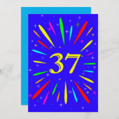 37e anniversaire Fête Invitation Explosion (Devant / Derrière)