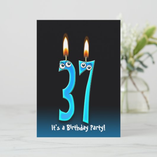 37e anniversaire Invitation de fête (Debout devant)