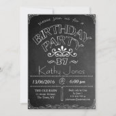 37e Invitation à la fête d'anniversaire de Chalkbo (Devant)